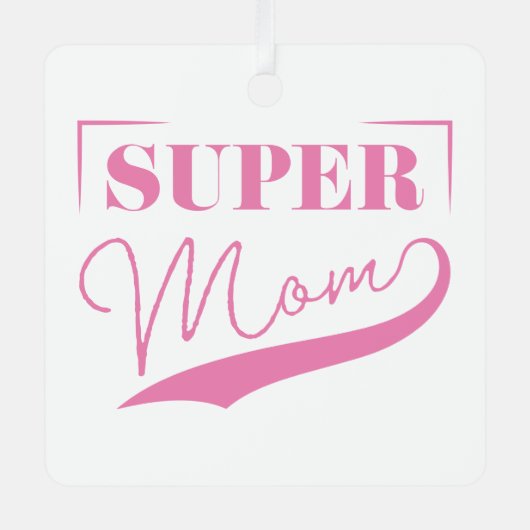 Super Mam Metalen Ornament (Voorkant)