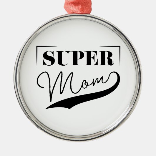 Super Mam Metalen Ornament (Voorkant)