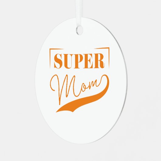 Super Mam Metalen Ornament (Voorkant links)