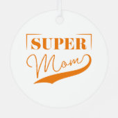 Super Mam Metalen Ornament (Achterkant)