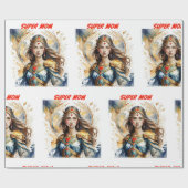 Super Mam Moederdag Cadeaupapier (Vlak)