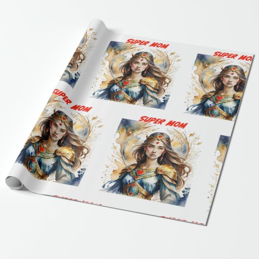 Super Mam Moederdag Cadeaupapier (Uitgerold)