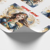 Super Mam Moederdag Cadeaupapier (Hoek)