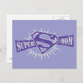 Super Mam Paarse Starburst Briefkaart (Voorkant / Achterkant)