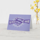 Super Mam Paarse Starburst Kaart (Gele Bloem)