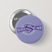 Super Mam Paarse Starburst Ronde Button 5,7 Cm (Voorkant /achterkant)