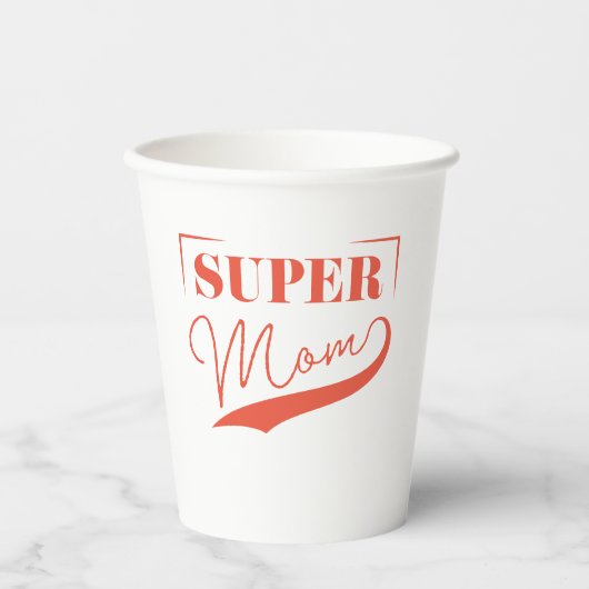 Super Mam Papieren Bekers (Voorkant)