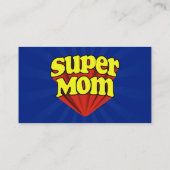 Super Mam Red/Yellow/Blue Superheld Moederdag Contactkaartje (Achterkant)