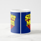 Super Mam Red/Yellow/Blue Superheld Moederdag Grote Koffiekop (Voorkant)