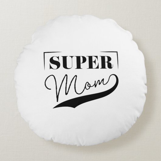 Super Mam Rond Kussen (Voorkant)