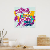 Super mam Saving the World Poster (Keuken)