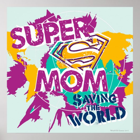 Super mam Saving the World Poster (Voorkant)