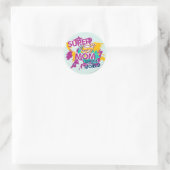 Super mam Saving the World Ronde Sticker (Tas)