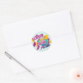 Super mam Saving the World Ronde Sticker (Envelop)