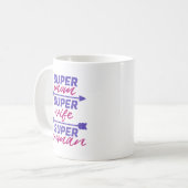 Super mam, super vrouw, super vrouw koffiemok (Voorkant links)