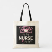 Super mam tegen dag zuster tegen nacht tote bag (Achterkant)
