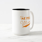Super Mam Tweekleurige Koffiemok (Voorkant rechts)