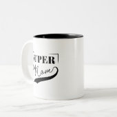 Super Mam Tweekleurige Koffiemok (Voorkant links)