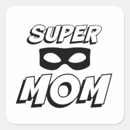 Super Mam Vierkante Sticker