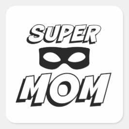 Super Mam Vierkante Sticker