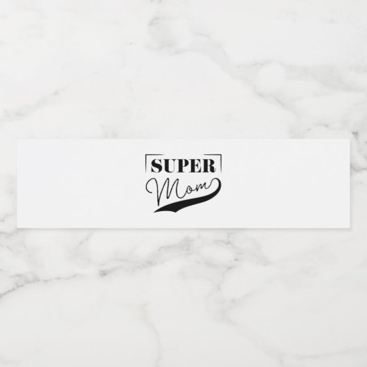 Super Mam Waterfles Etiket (Enkel label)