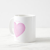 Super mam Waterverf Roze Heart Moederdag Koffiemok (Voorkant links)