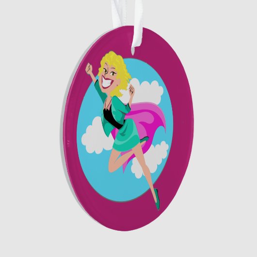 Super mam, zuster, vriend, tante, leraar ornament (voorkant)