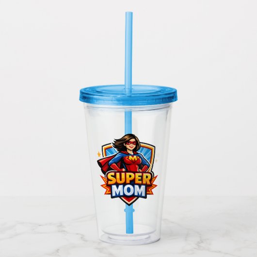 Super Mama Acryl Drinkbeker (Voorkant)
