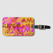 Super mama bagagelabel (Voorkant (horizontaal))