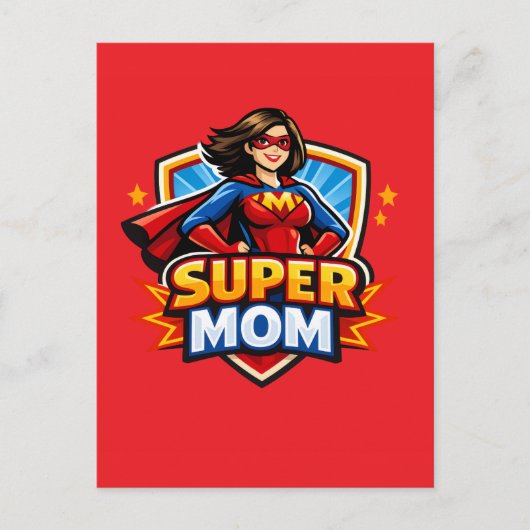 Super Mama Briefkaart (Voorkant)