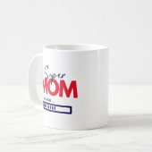 Super mama die de Moederdag-prijsopgave van de te  Koffiemok (Voorkant links)