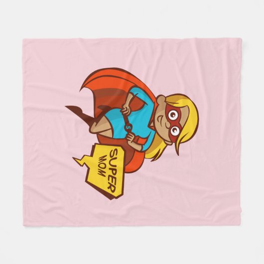 Super-mama Fleece Deken (Voorkant (Horizontaal))
