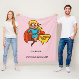 Super-mama Fleece Deken