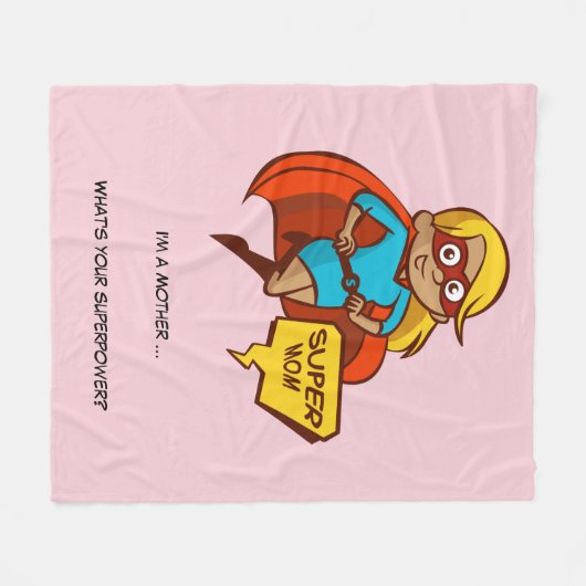 Super-mama Fleece Deken (Voorkant (Horizontaal))