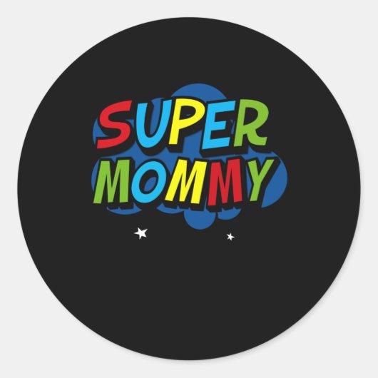 Super Mama Gamer Moederdag cadeau Ronde Sticker (Voorkant)