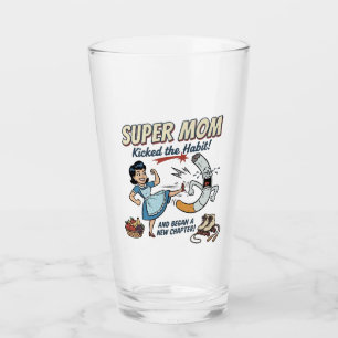 Super Mama Is Gestopt Met Roken Glas