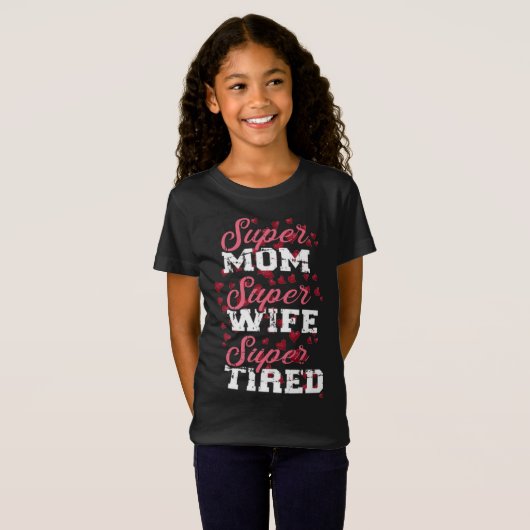 Super mama liefhebber, t-shirt (Voorkant volledig)