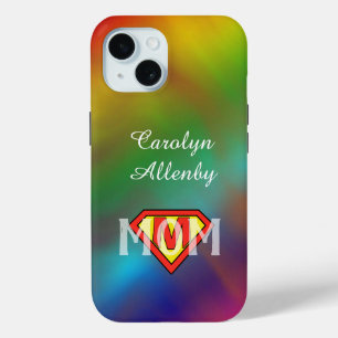 Super Mama - personaliseer met naam iPhone 15 Case