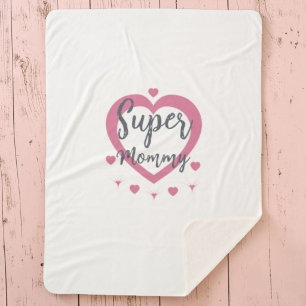 Super Mama Persoonlijk Beste Moeder Cadeau Sherpa Deken