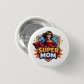 Super Mama Ronde Button 3,2 Cm (Voorkant /achterkant)