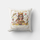 Super mama sticker kussen (Voorkant)