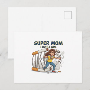 Super Mama Stoppen met Roken Succes Briefkaart