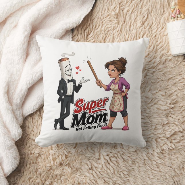 Super Mama Trapt Er Niet In Kussen (Deken)