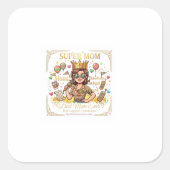 Super mama vierkante sticker (Voorkant)