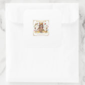 Super mama vierkante sticker (Tas)