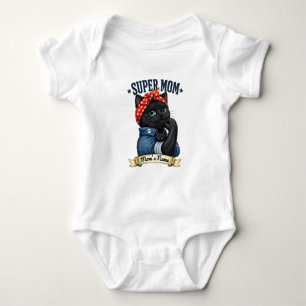 Super Mama Zwarte Kat – Moederdag Shirt