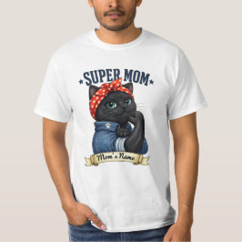 Super Mama Zwarte Kat – Moederdag Shirt