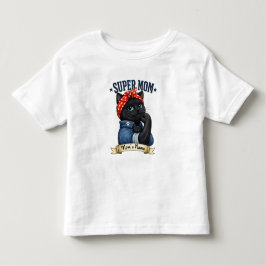 Super Mama Zwarte Kat – Moederdag T-shirt