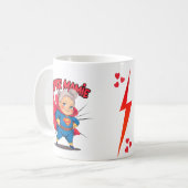 Super Mamie 2 Liefdesboodschap voor moeders Koffiemok (Voorkant links)