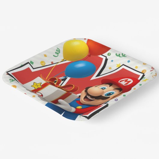 super Mario  Papieren Bordje (Gebogen)